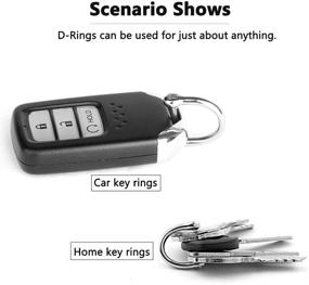 img 1 attached to 🔑 FEGVE Титановый ключевой кольцо - Прочное ключевое кольцо с винтовым шаклом для автомобильных ключей.