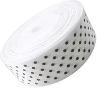 🎀 white with black polka dots craft ribbon - 1 inch satin solid ribbon roll - 25 yards gift wrapping ribbon logo