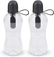 💧 black bobble classic water bottle, 18.5 oz logo