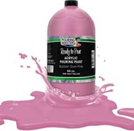 🎨 pouring masters акриловая краска "bubble gum pink" для литейного живописи - 64 унции, предварительно смешанная на водной основе для холста, дерева, бумаги, ремесел, плитки, камней и многого другого - премиум-консистенция для непосредственного налива. логотип