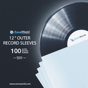 img 3 attached to ZonsWorld Outer Vinyl Record Sleeves - Antistatic Poly Plastic Sleeve 12.75” x 🎶 12.75” - LP Protective Covers for Preserving Pristine Condition of Record Albums (Pack of 100)