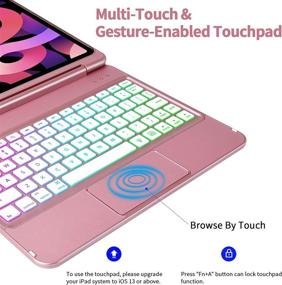 img 2 attached to iPad Air 4th Generation Keyboard Case 10.9“ 2020 - Detachable Wireless Keyboard with Touchpad & Pencil Holder