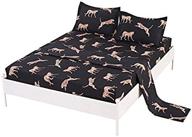 🐆 3pc leopard bedding sheet sets for queen size beds - animal print bed sheets with flat fitted sheet for boys, girls, and kids - sdiii logo