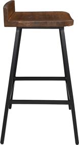 img 3 attached to Kosas Home Pennie Mango Wood & Iron Barstool: Hand Finished in Brown/Black Iron Finish for Stylish Seating