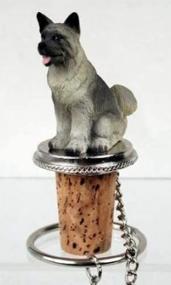 img 1 attached to Akita Gray Dog Wine Stopper - DTB55A by Conversation Concepts