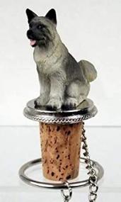 img 2 attached to Akita Gray Dog Wine Stopper - DTB55A by Conversation Concepts