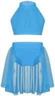 yeahdor 2 piece athletic dancing contemporary girls' clothing and skirts & skorts logo