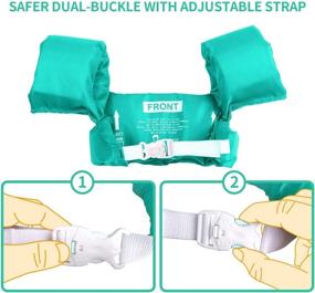 img 1 attached to 👶 DLone Toddler Life Jacket with Drawstring Bag, Swim Vest for Toddlers 30-50 lbs, Infant Life Jacket with Adjustable Arm Wings