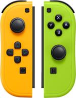 🎮 switch-compatible joy-pad controller with grip, wake-up function support - yellow and green logo