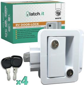 img 4 attached to 🔒 LATCH.IT White RV Door Latch - Secure Your Travel Trailer with this Durable Metal Lock for Easy Installation and Universal Fit