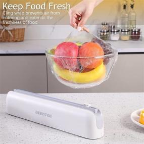 img 1 attached to Refillable Cling Film Dispenser with Slide Cutter - Professional BPA Free Plastic Wrap Dispenser with 250' of Cling Film