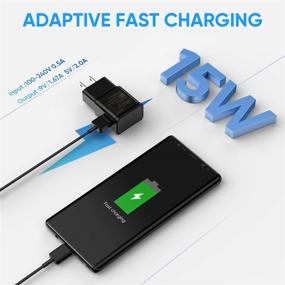 img 1 attached to High-Speed Adaptive Fast Charger USB Type C Cable for Samsung Galaxy S21+ S21 Ultra 5G S10 S10e S9 S8 Plus Note Series - Includes 2 Wall Charger Adapters & 2 Cables