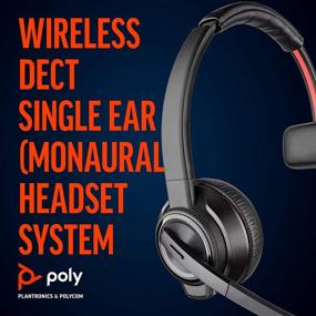 img 3 attached to Poly - Savi 8210 Office Wireless DECT Headset - Single Ear (Mono) - Compatible with PC/Mac and Bluetooth-enabled Cell Phones - Works with Certified Teams and Zoom