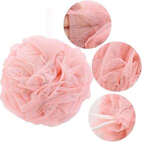 img 3 attached to 🛁 High-Quality 4 Pack Shower Loofahs - 60g/pcs Body Sponges for Women