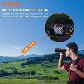 img 2 attached to High Power 12X50 Binoculars with Smartphone Holder & Tripod - Waterproof, Durable, and Clear FMC BAK4 Prism Binoculars for Bird Watching, Camping, Hiking - Ideal for Adults