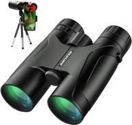 high power 12x50 binoculars with smartphone holder & tripod - waterproof, durable, and clear fmc bak4 prism binoculars for bird watching, camping, hiking - ideal for adults logo