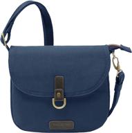 сумка через плечо travelon anti-theft courier saddle: надежный и стильный спутник в путешествии синего цвета логотип