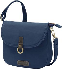 img 1 attached to 👜 Travelon Anti-Theft Courier Saddle Crossbody Bag: Secure and Stylish Navy Companion for Travel