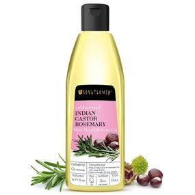 img 4 attached to 💆 Soulflower Castor Rosemary Hair Oil: Pure, Natural Nourishment for Hair - 6.77 fl oz