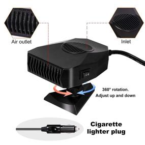 img 1 attached to Portable Defroster Function Defogger Cigarette