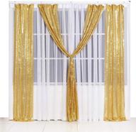 🌟 golden sequin backdrop curtain – 2 panels, 2ft x 8ft – ideal for wedding and party decor – poise3ehome logo