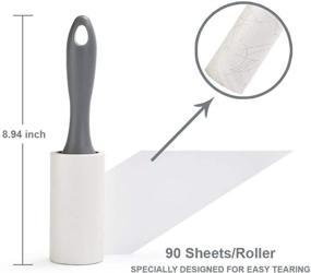 img 3 attached to 🧻 Layers Lint Roller: Ultimate Hair & Pet Lint Remover - 5 Rollers, 450 Sheets Total