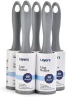 🧻 layers lint roller: ultimate hair & pet lint remover - 5 rollers, 450 sheets total logo