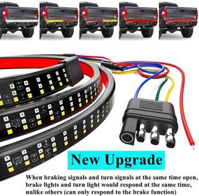 img 3 attached to 🚦 Goodream Tailgate Light Bar - Waterproof 60 Inch LED Strip with Brake, Turn Signal & 504 LEDs - Ideal for Pickup Truck Trailers & Car Accessories