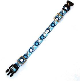 img 2 attached to 🐕 Large Replacement Dog Collar Strap - Blue Bubbles Design | Compatible with Invisible Fence & Other Electric Dog Fence Collars