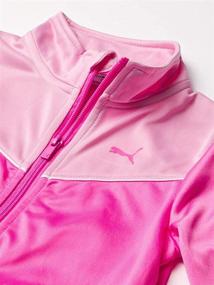 img 2 attached to Полосатая куртка для девочек PUMA черного цвета: стильная и функциональная спортивная одежда для девочек