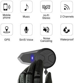 img 1 attached to BTS3 Yideng Мотоцикл Bluetooth наушник Интерком шлем Интерфон Радиостанция на лбу - Водонепроницаемая беспроводная коммуникационная система для 2-3 ездоков (2Pack)