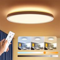 24w dimmable led flush mount ceiling light fixture with remote control - blnan 11.8inch round close to ceiling lights, color changeable (3000k-6500k), slim modern ceiling lamp for bedroom kitchen логотип