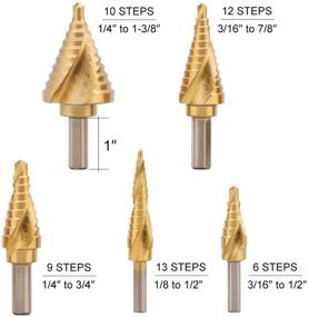 img 3 attached to COMOWARE Spiral Pcs Spiral Drill Bits Titanium Automatic