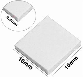 img 4 attached to Wathai Off-White 100Pcs 10x10x2mm Thermal Pad for GPU CPU PS3 PS2 Heatsink Cooling Silicone Pad