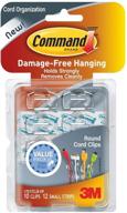 🔌 command 17017clr-vp round cord clip - securely organize cords with 10 clips, clear design логотип