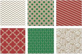 img 3 attached to 🎁 Bella Kraft Christmas Wrapping Paper: Elegant, Minimalist Designs for Holidays! (6 Pack, 30 x 120 Inch Rolls)