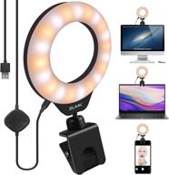 enhanced video conference lighting kit: led ring light for remote working, zoom call lighting, distance learning, self broadcasting, live streaming, makeup, youtube, tiktok, and computer laptop logo