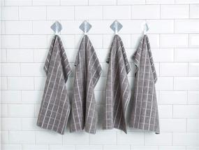 img 1 attached to 🧽 Premium Microfiber Dish Towels - Ultra-Soft, Highly Absorbent, and Lint-Free Kitchen Towels - 8 Pack (Stylish Gray Lattice Design) - Large Size: 26 x 18 Inch