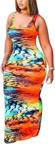 img 4 attached to Womens Tie Dye Maxi Dresses Women's Clothing for Dresses