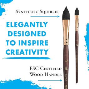 img 1 attached to 🖌️ Princeton Neptune Series 4750 Synthetic Squirrel Watercolor Brush - Oval Wash, 1/2 Inch Size