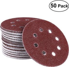 img 3 attached to 🔸 UEETEK Hook and Loop Sanding Discs - 50 Pack of 5 Inch Round Shape Sandpaper (40 Grit, 8 Hole)