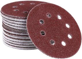 img 4 attached to 🔸 UEETEK Hook and Loop Sanding Discs - 50 Pack of 5 Inch Round Shape Sandpaper (40 Grit, 8 Hole)