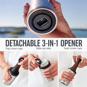 img 1 attached to 🍺 Huski Beer Cooler 2.0 - Premium Can and Bottle Holder, Triple Insulated Marine Grade Stainless Steel - Detachable 3-in-1 Opener - Doubles as a Tumbler - Perfect Gifts for Beer Enthusiasts (Stainless Steel)