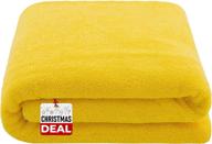 🌟 premium oversized turkish bath towel by american soft linen - 40x80 inch, luxury ringspun cotton, maximum softness & absorbency, 650 gsm - lemon yellow logo