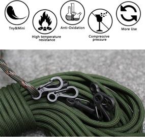 img 2 attached to 36 PCS Mini SF Carabiners for Climbing - ECANGO Small Durable Metal Spring Backpack Clasps for Paracord Camping EDC Keychain Clips - Spring Snap Hook Tactical Survival Gear (Available in 3 Colors)