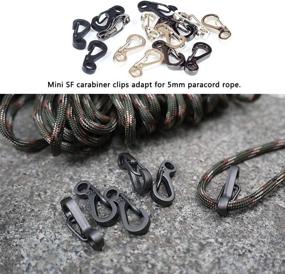 img 1 attached to 36 PCS Mini SF Carabiners for Climbing - ECANGO Small Durable Metal Spring Backpack Clasps for Paracord Camping EDC Keychain Clips - Spring Snap Hook Tactical Survival Gear (Available in 3 Colors)