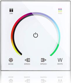 img 4 attached to 🌈 Enhanced SUPERNIGHT RGB LED Strip Controller: Glass Touch Panel, Wall Mount Dimmer for SMD 5050 3528 LED Strips, Sensitive Touching, LED Night Indicator, Adjustable Brightness