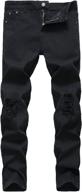 👖 boys' skinny fit ripped destroyed distressed stretch denim slim jeans pants by newsee logo