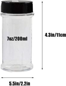 img 3 attached to 🌶️ 16-Pack Clear Plastic Spice Jars with Black Cap and Chalkboard Labels – Ideal for Storing Spices, Herbs, and Powders with Chalk Marker Included