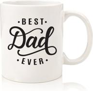 ☕ best dad ever coffee mug - top christmas gifts for dad, men, and husband - unique xmas dad gifts from daughter, son, wife, and kids - cool birthday present idea for a new father, guys, him - fun novelty cup for better seo logo